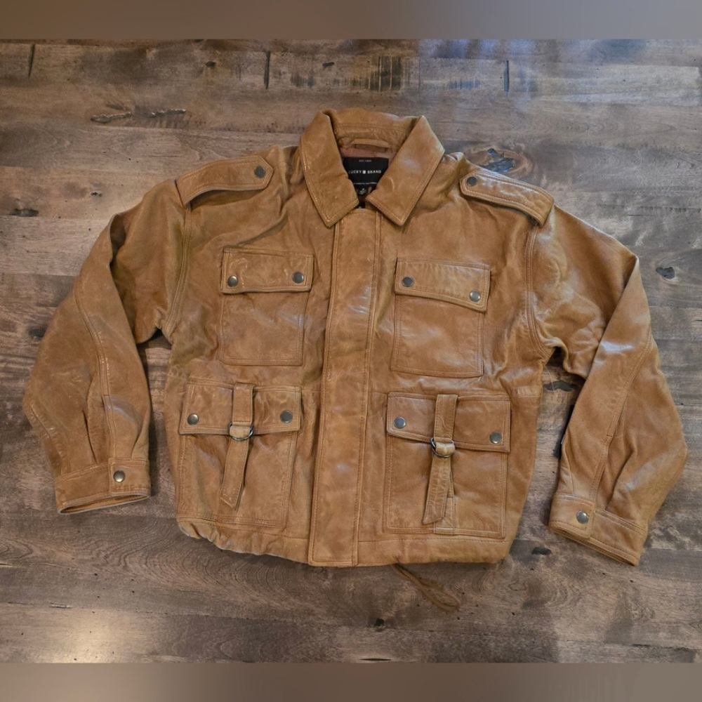 Lucky Brand Tan Leather Jacket